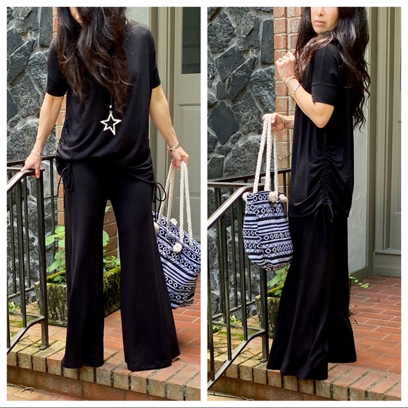 FABULOUS SHORT SLEEVES SIDE RUCHED LOOSE FIT TUNIC - Picture 5 of 16